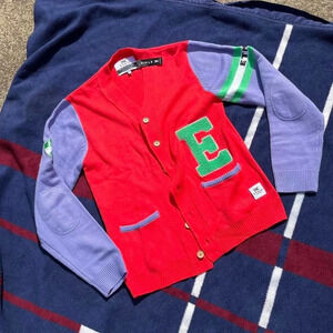 Ethika worldwide multicolored color block button up cardigan sweater
Men’s XL